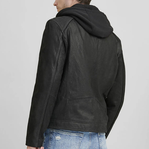Blouson aviateur en cuir noir de haute qualité pour homme, nouvelle édition, en cuir de vache, fermeture éclair, respirant, logo frontal, hiver - Product Image 3