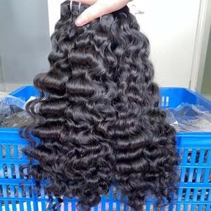 Extensions de tissage de cheveux vierges vietnamiens frisés naturels ondulés bruts non traités Vendeurs de cheveux humains bruts du Vietnam - Product Image 2