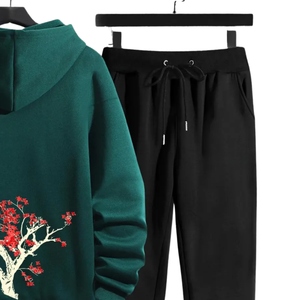 ชุดเซ็ตเสื้อฮู้ดดี้และกางเกงวอร์มผ้าฝ้ายฟลีซสองชิ้น สไตล์สตรีทแวร์สำหรับฤดูหนาว ใส่ได้ทั้งชายและหญิง ลุคสบายๆ แฟชั่นทันสมัย ลดราคา - Product Image 6