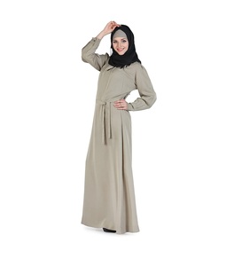OEM Customized Design Ladies Islamic Abaya Breathable Fashionable Long <b>Dress</b> for Plus Size Women for Spring - Product Image 6