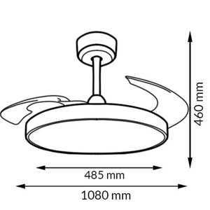 Ledme 8828 ventilatore da soffitto a LED bianco Ø 108 cm categoria di prodotto - Product Image 3