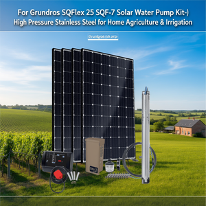 Kit de pompe à eau solaire Grundfos SQFlex 25 SQF-7 - Haute pression, acier inoxydable, pour la maison, l'agriculture et l'irrigation - Product Image 3