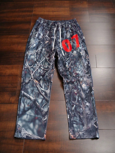 Pantalon de jogging décontracté personnalisé Y2k pour hommes, pantalon à rayures lourdes, jambe droite, pantalon de survêtement évasé baggy pour la chasse - Product Image 3