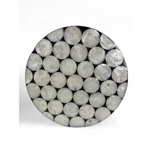 Modern Round Capiz <b>Placemat</b> Wholesale Supply for Sustainable Living Stores and <b>Dining</b> <b>Table</b> Use From Vietnam - Product Image 1