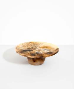 Présentoir décoratif élégant de bol de piédestal en résine blanche pour la décoration intérieure table à manger et pièce maîtresse de fête ou présentoir de fruits - Product Image 6