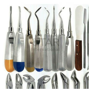 Juego de 35 Piezas de Instrumental Médico Profesional para Cirugía Dental Oral, Elevadores y Fórceps para Extracciones Dentales - Product Image 3