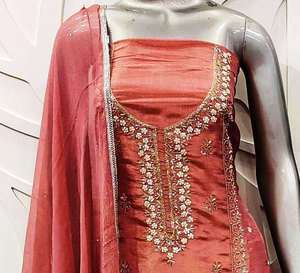 Designer moderne non cousu brodé à la main beaux costumes de qualité supérieure style traditionnel indien à la mode - Product Image 3