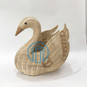 ตะกร้าหวายหงส์ทำด้วยมือของตกแต่งบ้านแบบชนบทของตกแต่งบ้านแบบชนบท - Product Image 2