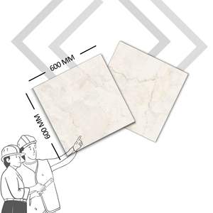 Carreaux de sol en porcelaine polie 60x60cm en marbre brun beige de haute qualité 24x24cm Carreaux muraux en porcelaine Foshan Intérieur de salle de bain - Product Image 1