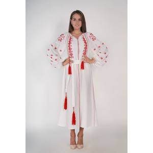 Vestido Maxi de Verano para Mujer, Talla Americana, Cintura Natural, Tejido 100% Algodón, Bordado, Estilo Boho, Diseño de Diseñador - Product Image 1