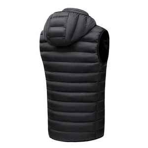 High Quality Men's Cotton Puffer Vest Jacket Brand Sleeveless Windbreaker <b>Waistcoats</b> Plus Size Waterproof Canvas for Winter - Product Image 2
