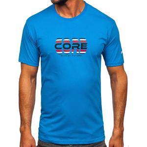 เสื้อยืดผ้าฝ้ายพิมพ์ลายสำหรับผู้ชายเสื้อยืดโอเวอร์ไซส์ธรรมดาพิมพ์โลโก้ได้ตามต้องการ - Product Image 1