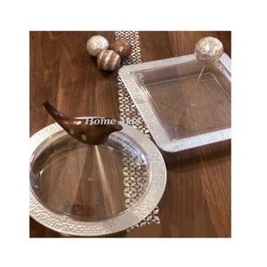 Bandeja para servir dulces de acero inoxidable con tapa Bandeja para servir pasteles de color plateado de la mejor calidad al precio más bajo - Product Image 2