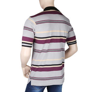 Men's Half Sleeves <b>Polo</b> T-<b>Shirt</b> - <b>Grey</b> - Product Image 2