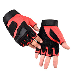 SMART SHINE ENTERPRISES Half Finger Polyester Lightweight Fitness <b>Gloves</b> <b>Black</b> <b>Mesh</b> Breathable Workout Gym Training Unisex - Product Image 1