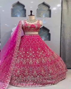 Élégant Faux Georgette Lehenga Choli À La Mode Indien Pakistanais Réel Miroir Paillettes Broderie Travail Avec Cancan & Toile Patta - Product Image 1
