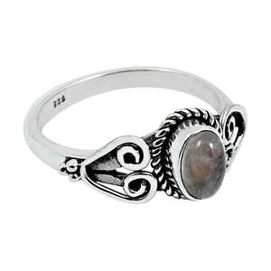 Bague de créateur naturelle de la meilleure qualité avec pierre précieuse en quartz rose, argent sterling 925, pierre précieuse de coupe ovale faite à la main, bijoux bohèmes - Product Image 1