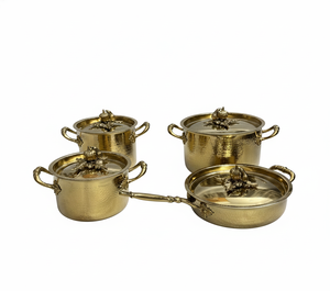 Luxury Hand-Hammered Stainless Steel <b>Pan</b> & Casserole Stainless Steel Cover Classic Design Polished Exterior - Product Image 6