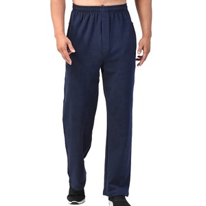 กางเกงผู้ชายแบบปรับแต่งได้กางเกงกีฬาสีพื้นมีกระเป๋าผ้าคอตตอนแบบผูกเชือกใส่กลางแจ้ง - Product Image 2