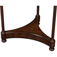 Table console moderne en bois Maitland Smith Cameron, ronde, pour salle à manger et appartement