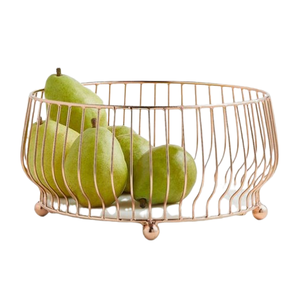 Nouvel arrivage de paniers en métal en métal pour le stockage de fruits et légumes Corbeille à fruits de style dernier cri Panier de rangement fait main - Product Image 1
