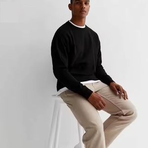 Sweat de luxe à col montant de haute qualité Sweat-shirt en coton biologique lourd Sweat-shirt à col rond surdimensionné vierge avec logo personnalisé - Product Image 2