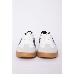 Zapatillas Deportivas Transpirables Blancas y Negras con Detalle de Franja Lateral - Product Image 5