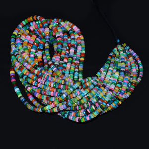 ลูกปัดโอปอลเอธิโอเปีย AAA+ ขนาด 4 มม.-6 มม. ทรงรอนเดลเหลี่ยมเพชรพลอย หลากสีธรรมชาติ ความร้อนสูง สำหรับทำเครื่องประดับ - Product Image 2