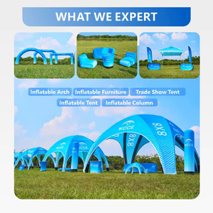 Carpa Inflable Personalizada para Eventos, Carpa Domo Impermeable para Exteriores, Stand Publicitario Comercial con Banderas de <span class=keywords><strong>Plumas</strong></span> y Mostrador - Product Image 5