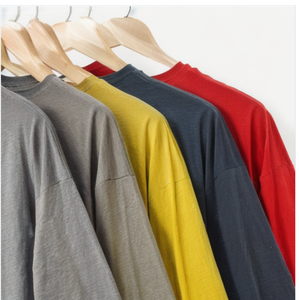 Camiseta de verano de algodón orgánico 100% para hombre, manga corta, hombro caído, logotipo frontal 220 Gsm impreso - Product Image 1