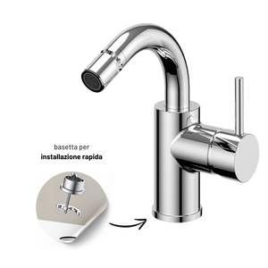 Installazione rapida Jazz Art miscelatore per Bidet a leva singola colore cromato con rifiuti Click-Clack *** confezione da 1 - Product Image 2
