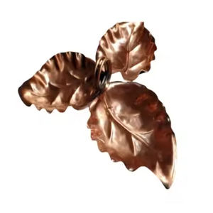 Ensemble de 2 plats de service pour bonbons en forme de feuille au design attrayant, en métal doré, pour fournisseur en gros au meilleur prix - Product Image 4