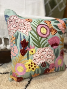 Indian High Quality Handmade18x18 Inches Luxurious Floral Embroidered Boho Tufted Cushion Covers For House Warming Gifts - Product Image 5