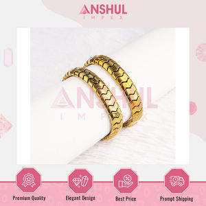 Bracelets en hématite dorée de qualité supérieure, design élégant, faits à la main, lisses et polis, en forme d'écailles de poisson ou en zigzag, pour les acheteurs en gros - Product Image 2