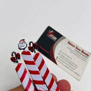 Pinzas para Extensión de Pestañas de Navidad, Punta de Fibra, Agarre Fuerte, Acero Inoxidable, Probadas a Mano, con Logotipo Personalizado - Product Image 5