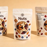 Sachet Doypack Personnalisé Imprimé Numérique Refermable avec Fermeture Ziplock pour Emballage Alimentaire (Noix) avec Fenêtre Transparente