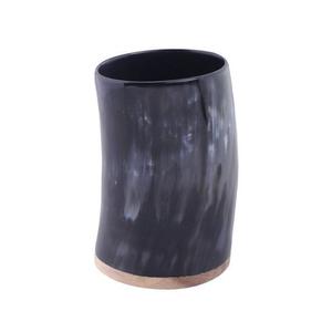 Taza de cuerno de primera calidad y vidrio hecho a mano, diseño rústico ecológico para cocina, bar, decoración de fiesta, regalos y celebración medieval - Product Image 3