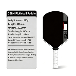 Pagaie de pickleball en fibre de carbone T700 avec <span class=keywords><strong>surface</strong></span> rugueuse, mousse EVA <span class=keywords><strong>Pro</strong></span> Series, épaisseur 14mm/16mm, noyau alvéolé thermoformé - Product Image 5