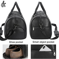 Sac de voyage pour homme en cuir pleine fleur souple, imperméable, avec compartiment à chaussures, personnalisable, fait main, idéal pour le sport et les affaires