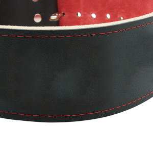 Cinturones de entrenamiento de levantamiento muerto de potencia de entrenamiento de gimnasio de servicio pesado personalizados Hebilla transpirable y cuero de vaca Soporte OEM - Product Image 4
