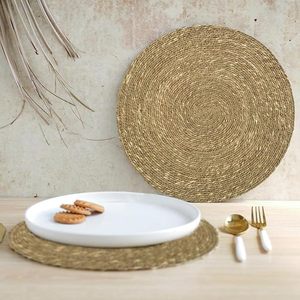 Natural Seagrass Serving Placemats Best for Bed Side for Dining Table Wedding Christmas Decoration Family Gathering Parties - Product Image 4
