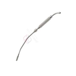 Tube d'aspiration incurvé en acier inoxydable de qualité médicale 12,5 mm x 32 cm, manche creux, outil chirurgical manuel, JIMED SURGICAL, certifié CE - Product Image 5