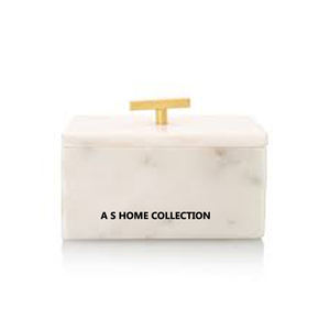 Nouveau carré acrylique clair créatif tendance fantaisie design artisanat boîtes à bijoux prix de gros avec couvercle en agate - Product Image 2