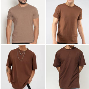 Camiseta Básica de Manga Corta para Hombre, Cuello Redondo, Corte Regular, 100% Algodón, Estilo Casual Elegante, Lisa, para Uso Diario, al por Mayor - Product Image 3