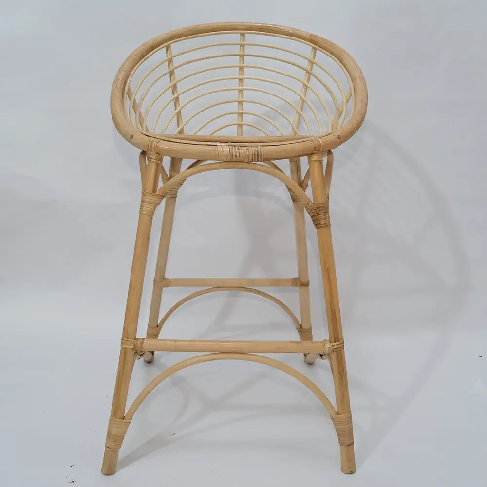 Silla de mimbre plegable para exteriores, asiento de mimbre de Color natural, ideal para fiestas en hoteles, banquetes, jardín, comedor, bodas, hecha en Vietnam