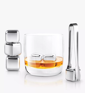 Cubitos de hielo de acero inoxidable, piedras de whisky, juego de regalo, rocas refrigerantes reutilizables, cubitos de hielo para Bar, fiesta, accesorios de fotografía de boda - Product Image 4