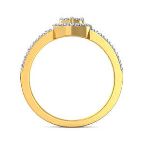 Bague en or jaune avec diamant éternel scintillant - Product Image 3