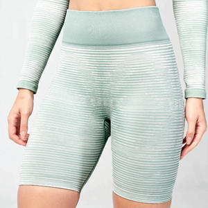 53% ylon 39% Polyester 8% Spandex ody it IGH ISE omompression aiaistband omen Reen URF urnfinity tritripe eamless horhorts - Product Image 5