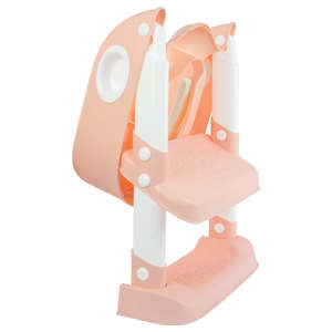 Lala Mobiclinic Asiento de inodoro para niños Cómoda caja fuerte con escaleras plegables ajustables antideslizantes Silla de orinal para bebés con patrón de escalera - Product Image 6