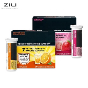 Comprimés effervescents <span class=keywords><strong>de</strong></span> soutien immunitaire à marque privée, <span class=keywords><strong>Zinc</strong></span> Vitamine D3, Boost d'énergie, Sans sucre, Comprimés à dissolution rapide - Product Image 1